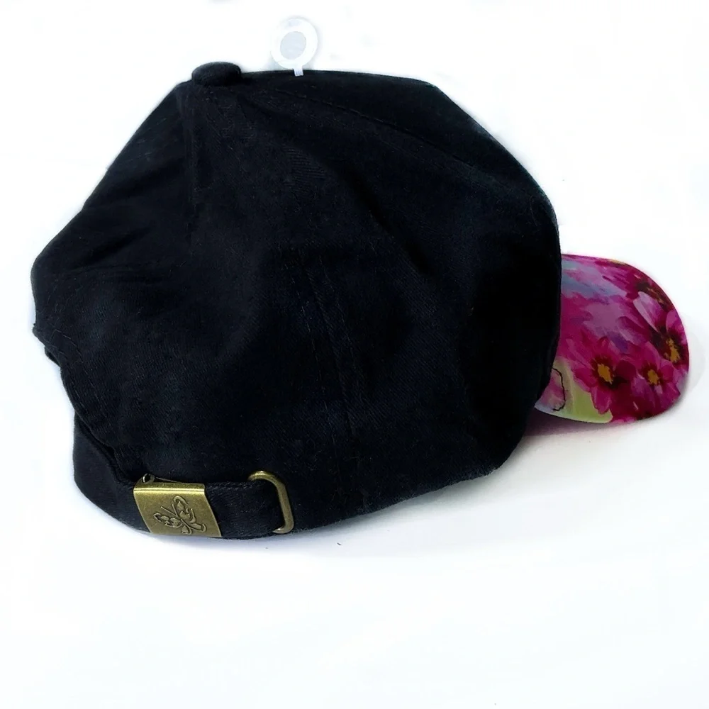 Mexico Baseball Hat Trucker Cap Tropical Island Theme Women Black Pink NWT OS